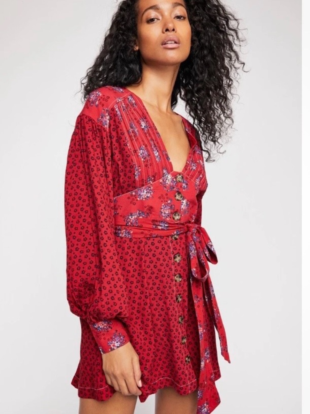 Free People  wonderland printed mini dress size S